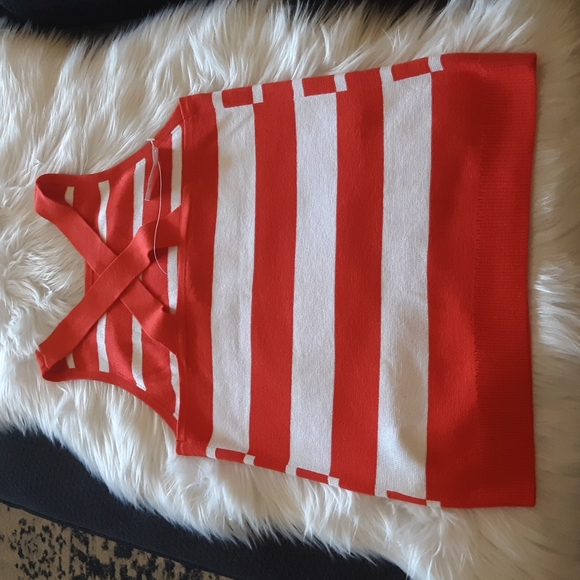 NEW Banana Republic Sweater Sleeveless Top with Crisscross Back in Size Small - Picture 4 of 11